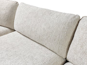 Dylan Ivory Linen 3 - Piece Curved 126" Sectional with Ottoman - DMV FurnitureSectional