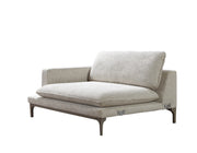 Dylan Ivory Linen 3 - Piece Curved 126" Sectional with Ottoman - DMV FurnitureSectional