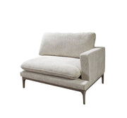 Dylan Ivory Linen 3 - Piece Curved 126" Sectional with Ottoman - DMV FurnitureSectional