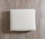 Dylan Ivory Linen 3 - Piece Curved 126" Sectional with Ottoman - DMV FurnitureSectional