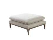 Dylan Ivory Linen 3 - Piece Curved 126" Sectional with Ottoman - DMV FurnitureSectional