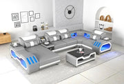 E - 18 Light Grey & White Sectional Set - DMV FurnitureSectional
