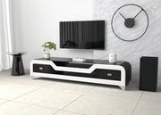 E-20 TV STAND WHITE & BLACK - E-20 TV STAND WHITE & BLACK
