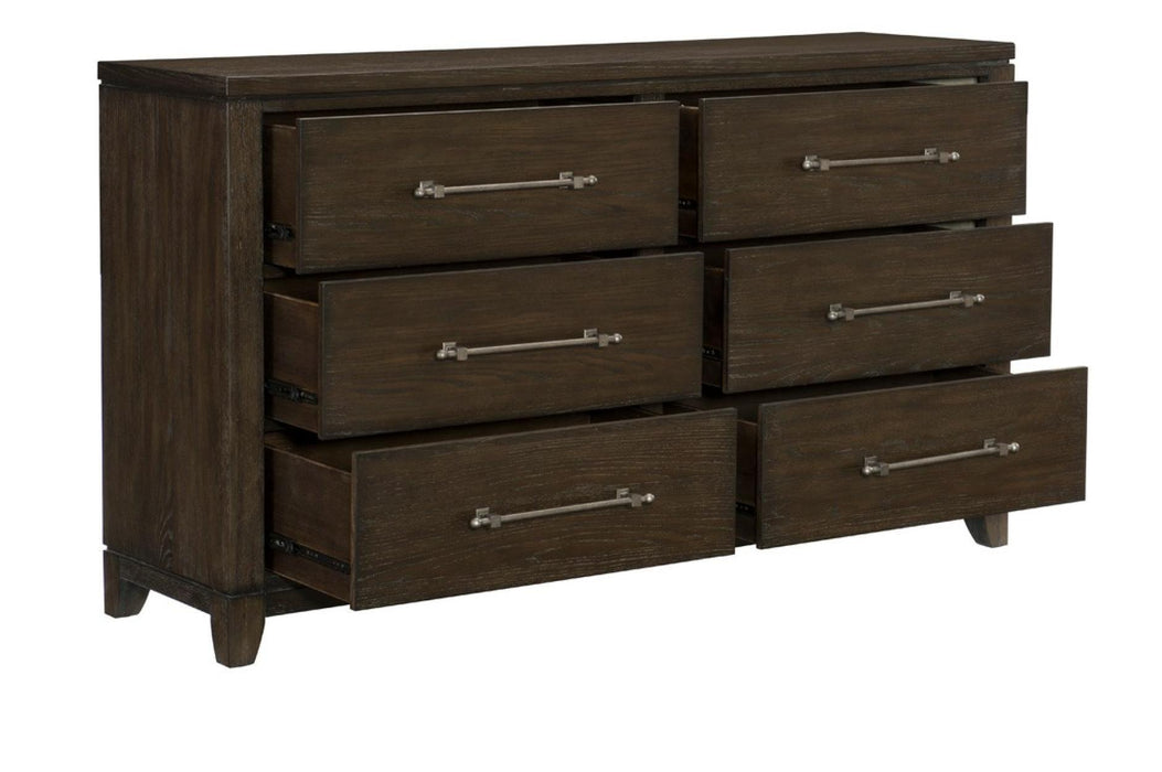 Griggs 5 Piece Eastern King Bed Set In Dark Brown 1669K-1Ek-5Set | Homelegance