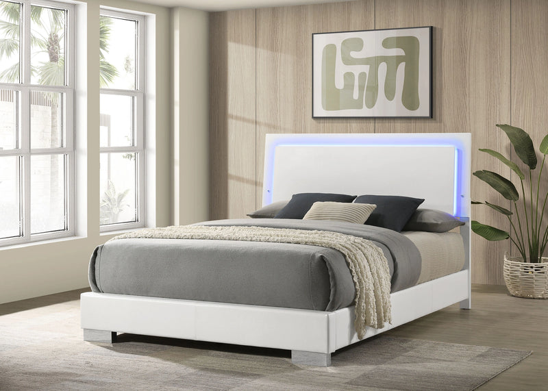 Felicity Panel Bed with LED Lighting