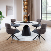 Eamon Round Dining Table W/Ceramic Top - DN05455