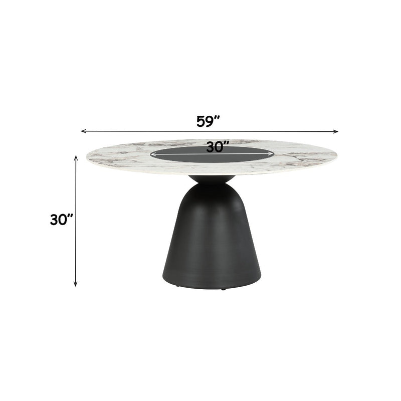 Eamon Round Dining Table W/Ceramic Top - DN05455