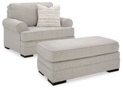 Eastonbridge Sofa Chaise, Chair, and Ottoman in Shadow - PKG018533
