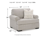 Eastonbridge Sofa Chaise, Chair, and Ottoman in Shadow - PKG018533