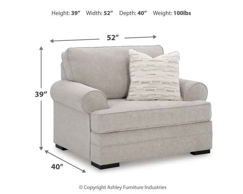 Eastonbridge Sofa Chaise, Chair, and Ottoman in Shadow - PKG018533