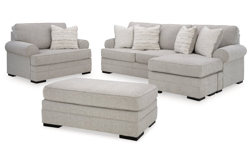 Eastonbridge Sofa Chaise, Oversized Chair, and Ottoman - DMV FurnitureSectional