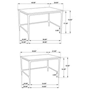 Ebby 2-piece Genuine Marble Top Nesting Coffee Tables White - 710740