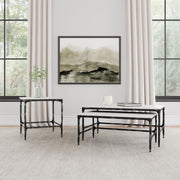 Ebby 2-piece Genuine Marble Top Nesting Coffee Tables White - 710740