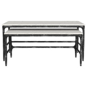 Ebby 2-piece Genuine Marble Top Nesting Coffee Tables White - 710740