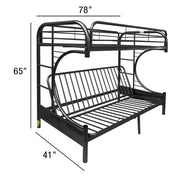 Eclipse Twin/Full Futon Bunk Bed - 02091W-BK
