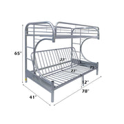 Eclipse Twin/Full Futon Bunk Bed - 02091W-SI