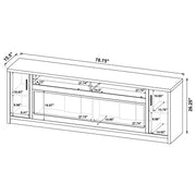 Eddy 79-inch 2-door TV Stand Fireplace Media Console Mango - 722843
