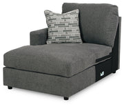 Edenfield Charcoal 3-Piece Sectional with Ottoman from Ashley - DMV Furniture