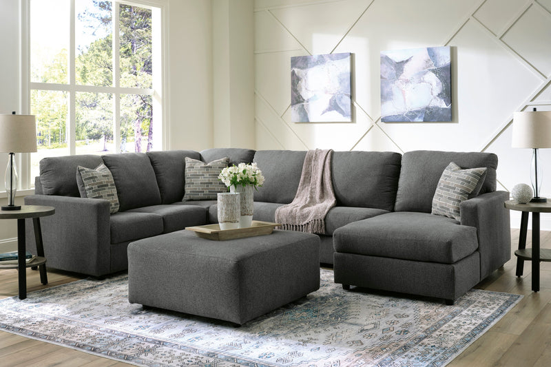 Edenfield Charcoal RAF Sectional - DMV FurnitureSectional