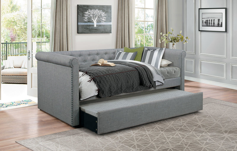 Edmund Gray Twin Daybed with Trundle - DMV FurnitureDaybed