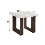Edwyn End Table w/Marble Top - LV03206
