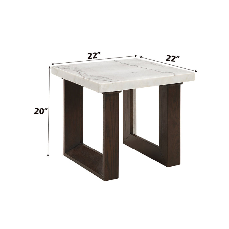 Edwyn End Table w/Marble Top - LV03206