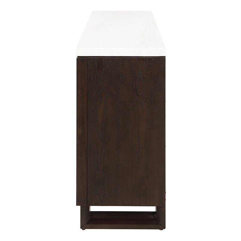 Edwyn Server w/Natural Marble Top & Fireplace - DN03199