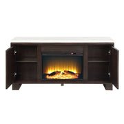 Edwyn Server w/Natural Marble Top & Fireplace - DN03199
