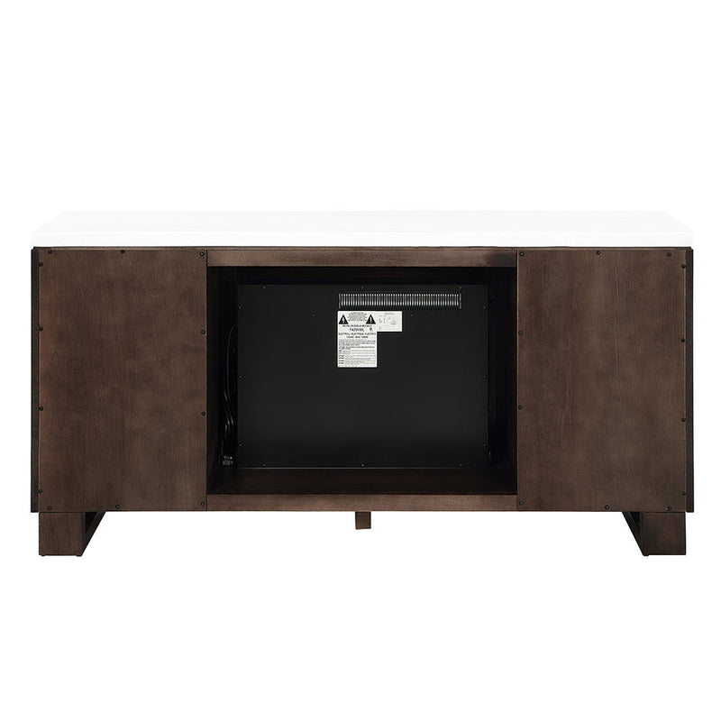 Edwyn Server w/Natural Marble Top & Fireplace - DN03199