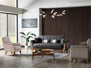Efes 3-pieces (Sofa & Loveseat & Chair) Livingroom in Blue - 200-ELIF-EFE-E166-321