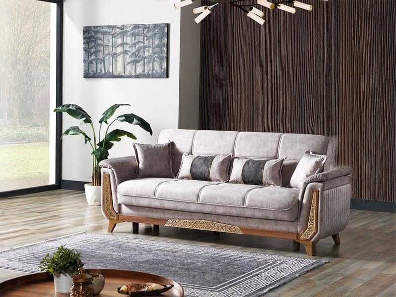 Efes Convertible Loveseat in Beige - 200-ELIF-EFE-E167-2