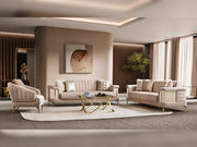 Elano  3-pieces (Sofa & Loveseat & Chair) Livingroom Set in Cream - 200-ST-ELA-TURKO276-321