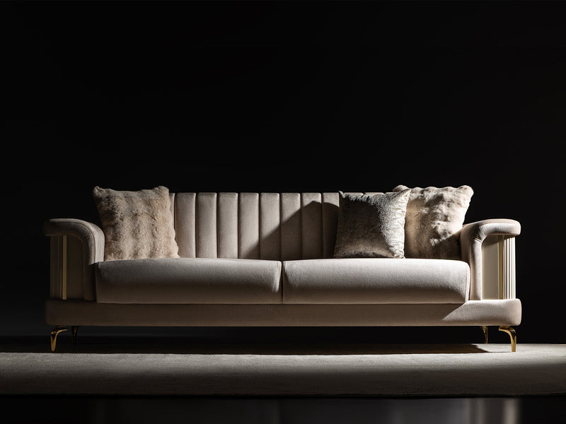 Elano  3-pieces (Sofa & Loveseat & Chair) Livingroom Set in Cream - 200-ST-ELA-TURKO276-321