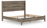Elbrim Brown King Panel Bed, Dresser, Mirror and Nightstand - PCB2005B26