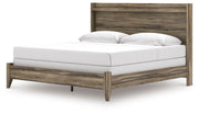 Elbrim Brown King Panel Bed, Dresser, Mirror and Nightstand - PCB2005B26