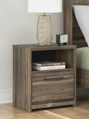 Elbrim Brown King Panel Bed, Dresser, Mirror and Nightstand - PCB2005B26