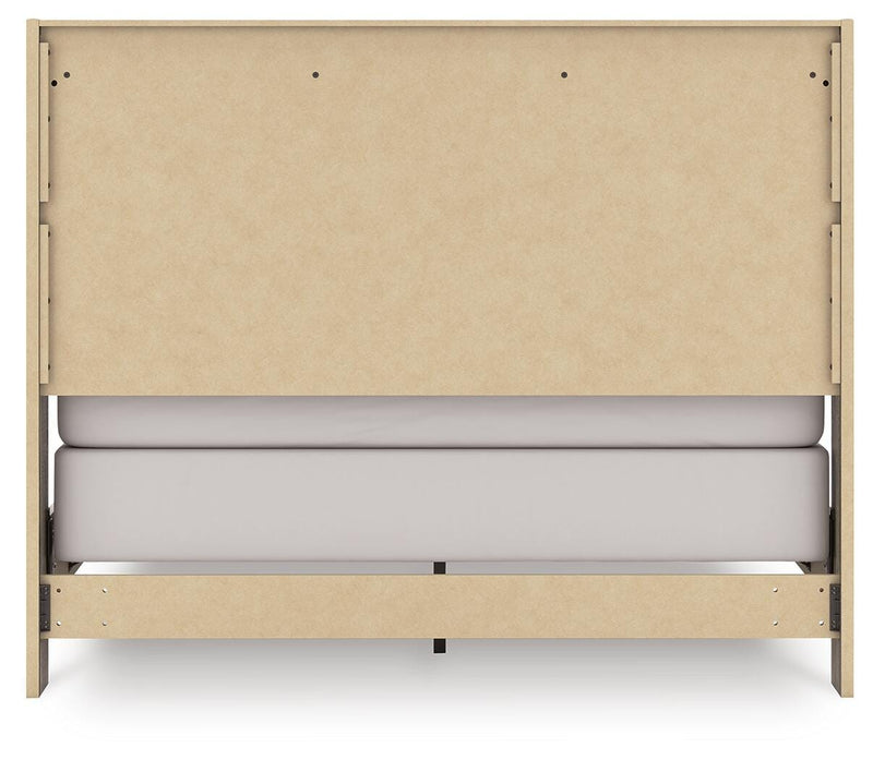 Elbrim Brown Queen Panel Bed, Dresser, Mirror and Nightstand - PCB2005B25