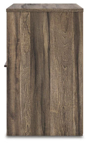 Elbrim Brown Queen Panel Bed, Dresser, Mirror and Nightstand - PCB2005B25