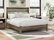 Elbrim Brown Queen Panel Bed, Dresser, Mirror and Nightstand - PCB2005B25