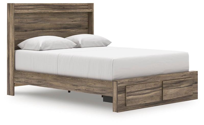 Elbrim Brown Queen Panel Storage Bed, Dresser and Nightstand - PCB2005B12