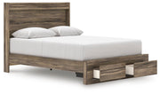 Elbrim Brown Queen Panel Storage Bed, Dresser and Nightstand - PCB2005B12
