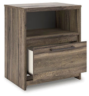 Elbrim Brown Queen Panel Storage Bed, Dresser and Nightstand - PCB2005B12