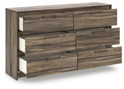 Elbrim Brown Queen Panel Storage Bed, Dresser and Nightstand - PCB2005B12