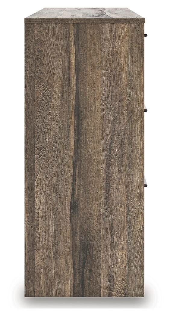Elbrim Brown Queen Panel Storage Bed, Dresser and Nightstand - PCB2005B12