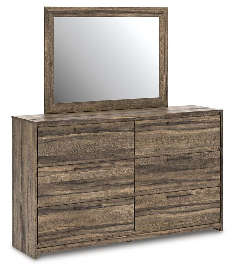 Elbrim Queen Panel Storage Bed, Dresser and Mirror - PCB2005B19