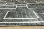 Elderland Black/Gray Washable 5' x 7' Area Rug - R407402