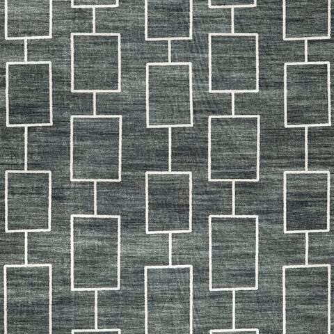 Elderland Black/Gray Washable 5' x 7' Area Rug - R407402