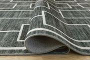 Elderland Black/Gray Washable 7'6" x 9'6" Area Rug - R407401