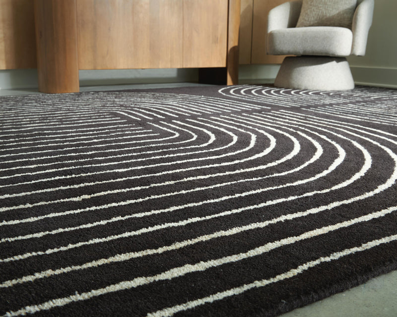 Eldonmore Black/Ivory 7'8" x 10' Area Rug - R407571