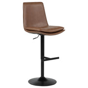 Eldridge Faux Leather Upholstered Adjustable Bar Stool Coffee - 182957